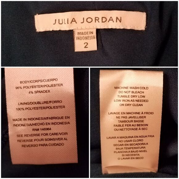 Julia Jordan Ruched-side Cap Sleeve Dress sz 2 - Picture 8 of 8